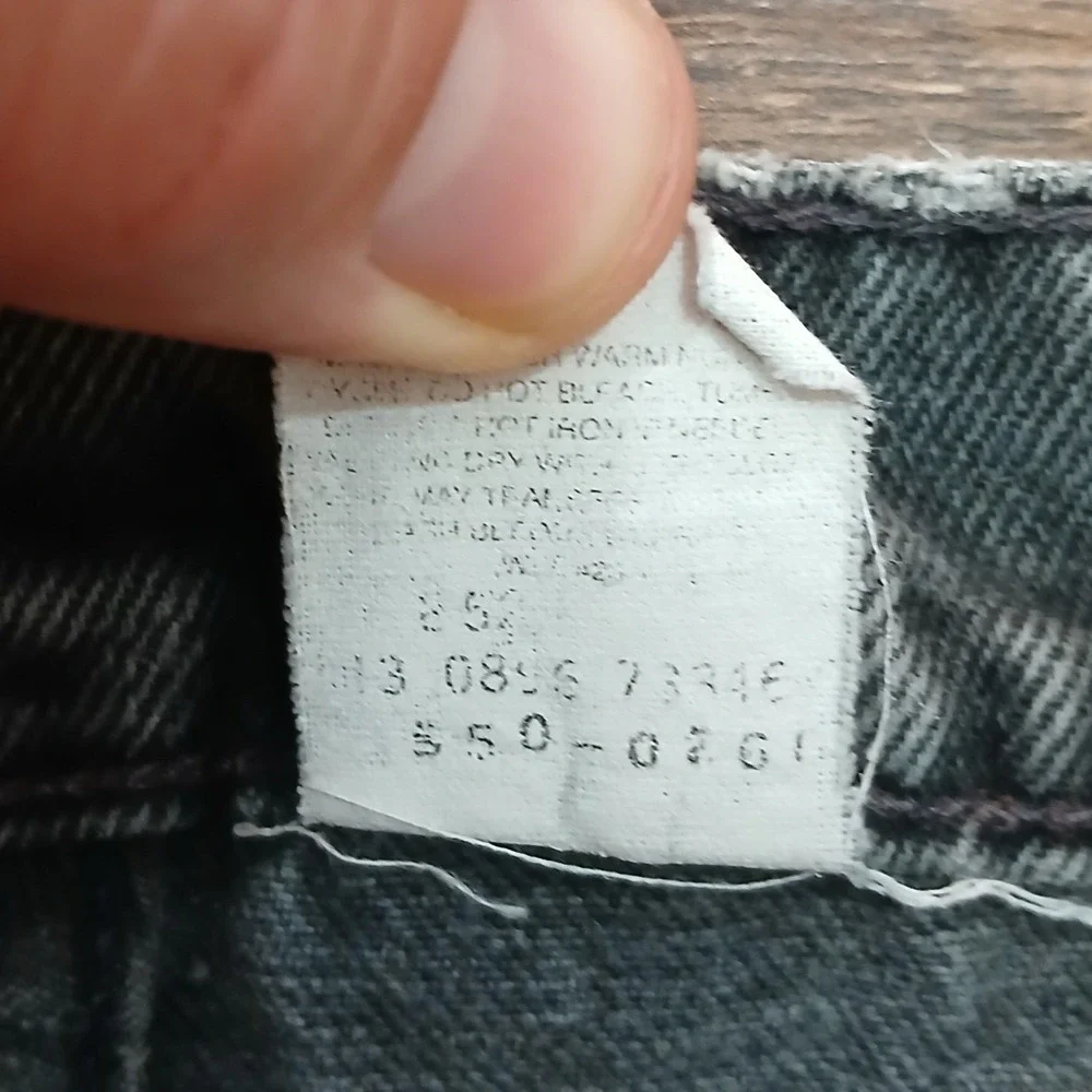 Vintage Levi's Jeans‎ Mens 31x33 (FITS 26x30) Black Faded 550 USA Made 90s